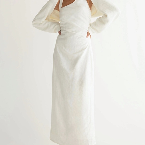 OAK + FORT Cream Women's Shrug - Picture 2 of 5